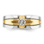 14k Two-tone IBGoodman Men's 3/8 carat Diamond Complete Ring - Image 6