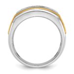 IBGoodman 10k Two-tone Men's Polished 5-Stone 1/2 Carat A Quality Diamond Ring - Image 2