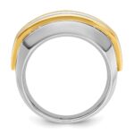 IBGoodman 14k Two-tone 2 carat Lab Grown Diamond VS/SI+ G+ Complete Men's Ring - Image 2