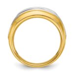 IBGoodman 14k Two-tone Men's Polished and Grooved 5-Stone 1 Carat AA Quality Diamond Ring