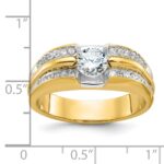 IBGoodman 14k Men's Polished 1/3 Carat AA Quality Diamond Semi-Mount Ring - Image 3