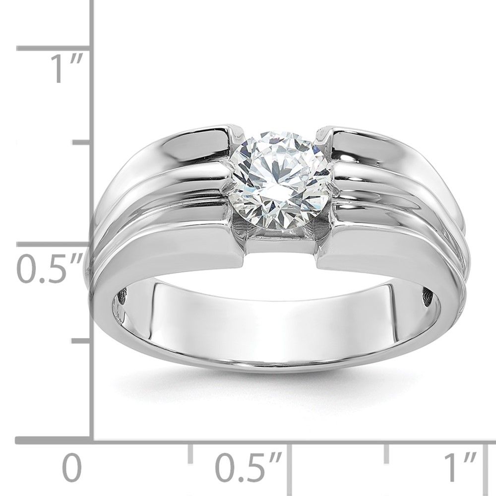 B64164-4W-8.jpg 14k White Gold IBGoodman Men's Diamond Ring Mounting - Image 1