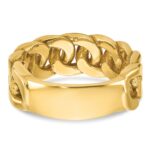 10k IBGoodman Men's Link Design Diamond Complete Ring - Image 5
