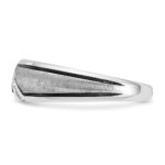 IBGoodman 14k White Gold with Black Rhodium Men's Polished and Satin 1/15 Carat AA Quality Diamond Ring - Image 5