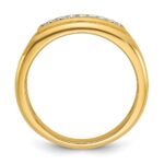 10k IBGoodman Men's Polished 2-Row Ring Mounting - Image 2