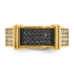 10ky IBGoodman Men's Black and White Diamonds w/ Black RH Complete Ring - Image 6