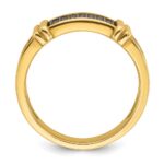 14k IBGoodman Men's 5/8 carat Black and White Diamond Complete Ring - Image 2