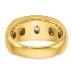 IBGoodman 14k with White Rhodium Men's Polished and Milgrain 1 Carat AA Quality Diamond Ring - Image 7