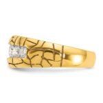 IBGoodman 14k 1 carat Lab Grown Diamond VS/SI+ G+ Complete Men's Nugget Ring - Image 3