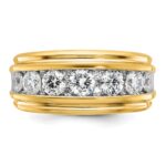 14k IBGoodman Men's Polished and Grooved Ring Mounting - Image 6