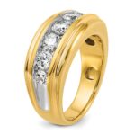 14k IBGoodman Men's Polished and Grooved Ring Mounting - Image 8