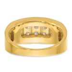 IBGoodman 14k 1 1/8 carat Lab Grown Diamond VS/SI+ G+ Complete Four Row Men's Ring - Image 5