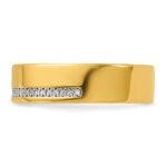 IBGoodman 14k Polished 1/5 Carat AA Quality Diamond Row Ring - Image 5