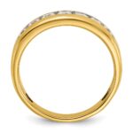 IBGoodman 14k with White Rhodium 1 1/2 carat Lab Grown Diamond VS/SI+ G+ Seven Stone Complete Polished Men's Ring - Image 2