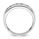 IBGoodman 14k White Gold 1 carat Lab Grown Diamond VS/SI+ G+ Seven Stone Complete Polished Men's Ring - Image 2