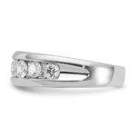 IBGoodman 14k White Gold Men's Polished 1 Carat AA Quality Diamond Ring - Image 6