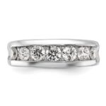 IBGoodman 14k White Gold Polished Seven Stone Men's Ring Mounting - Image 6
