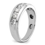 IBGoodman 14k White Gold 1 carat Lab Grown Diamond VS/SI+ G+ Seven Stone Complete Polished Men's Ring - Image 6