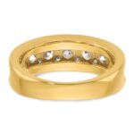 IBGoodman 14k with White Rhodium Men's Polished 1 1/5 Carat AA Quality Diamond Ring - Image 7