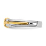 IBGoodman 14k Two-Tone 1/2 carat Lab Grown Diamond VS/SI+ G+ Complete Men's Wedding Band - Image 3