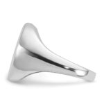 14k White Gold IBGoodman Men's Oval Gemstone Ring Mounting - Image 5
