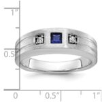 IBGoodman 14k White Gold Center Channel Set and Prong Side Set Men's Ring Mounting - Image 3