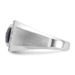 14k White Gold IBGoodman Men's Onyx and 1/8 carat Diamond Complete Ring - Image 5