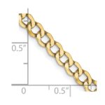 14K 4.3mm Semi-Solid Curb with Lobster Clasp Anklet - Image 2
