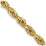 14K 2.8mm Semi Solid Rope with Lobster Clasp Chain