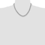 14k White Gold 6mm Semi-Solid Miami Cuban Chain - Image 4