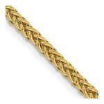 14K 2.35mm Semi-Solid 3-Wire Wheat with Lobster Clasp Chain