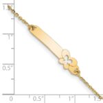 14K Polished Solid Chain/Solid Plate Butterfly 27.5x6.5mm Plate 5.Baby/Child ID Bracelet with Extender - Image 3