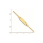 14K Polished Cut-out Heart 18x5mm Plate 6 inch Baby/Child ID Bracelet - Image 4