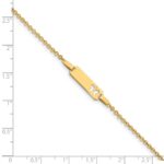 14K Polished Cut-out Butterfly 18x5mm Plate 6 inch Baby/Child ID Bracelet - Image 3