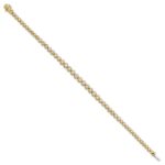 14k 3 carat Lab Grown Diamond VS/SI+ G+ Complete Round Bezel Set 7 inch Tennis Bracelet - Image 2