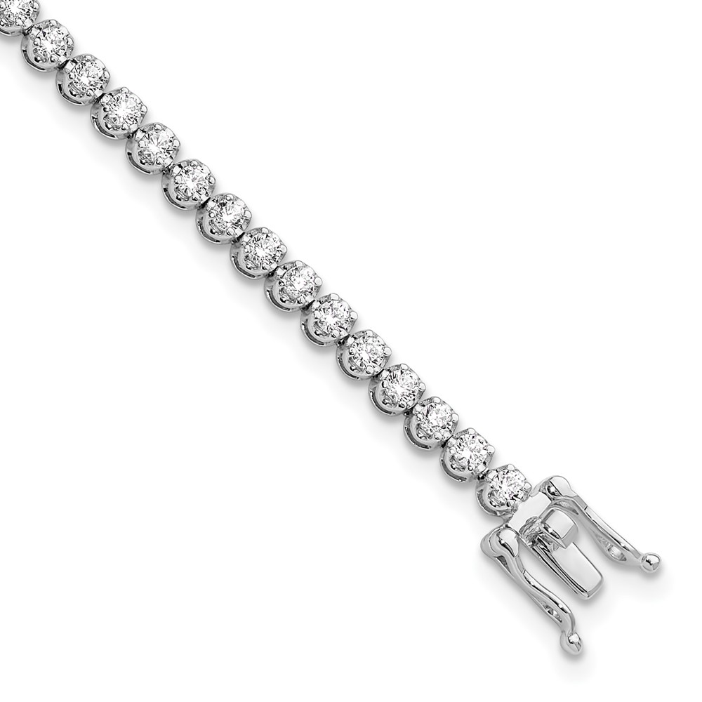 BM10266-200-WAA.jpg 14k White Gold 2 carat Lab Grown Diamond VS/SI+ G+ Complete Round Tennis Bracelet - Image 1