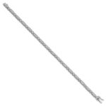 14k White Gold 1 3/8 carat Lab Grown Diamond VS/SI+ G+ Complete 7 inch Bracelet - Image 2