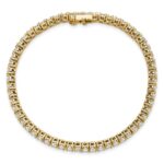 14k 5 carat Lab Grown Diamond VS+ F+ Complete Tennis Bracelet - Image 4