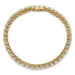 14k 10 carat Lab Grown Diamond VS+ F+ Complete Tennis Bracelet - Image 4