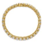 14k 16 carat Lab Grown Diamond VS+ F+ Complete Tennis Bracelet - Image 4