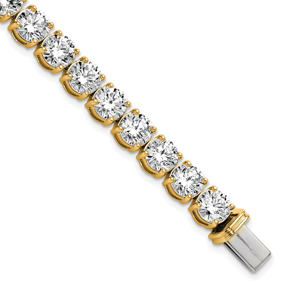 BM10311-YAA.jpg 14k 25 carat Lab Grown Diamond VS+ F+ Complete Tennis Bracelet - Image 1