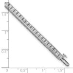 14k White Gold 7 carat Lab Grown Diamond VS+ F+ Complete Princess Bezel Set Tennis Bracelet - Image 7