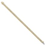 14k 7 carat Lab Grown Diamond VS/SI+ G+ Complete Princess Bezel Set Tennis Bracelet - Image 2