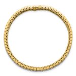 14k 7 carat Lab Grown Diamond VS/SI+ G+ Complete Princess Bezel Set Tennis Bracelet - Image 4