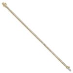 14k 5 carat Lab Grown Diamond VS+ F+ Complete Princess Prong Set Tennis Bracelet - Image 2