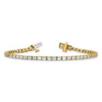 14k 5 carat Lab Grown Diamond VS/SI+ G+ Complete Emerald Tennis Bracelet - Image 5
