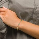 10k Diamond and Emerald Bracelet - Image 5