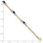 10k Diamond and Sapphire Bracelet - Image 4