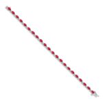 10k White Gold Diamond and Ruby Bracelet - Image 2