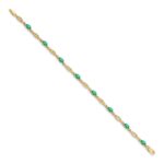 10k Diamond and Emerald Bracelet - Image 2
